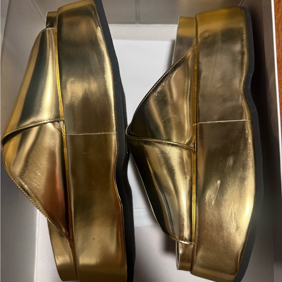 Junya Watanabe metallic platform slip ons - Picture 5 of 9